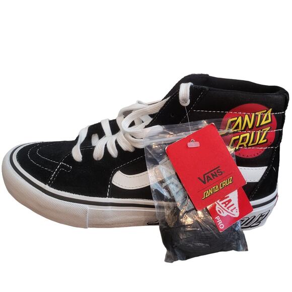 VANS PRO Sneakers Rare Santa Cruz Men Skateboard Shoes Black NEW WITH TAGS - Picture 2 of 10